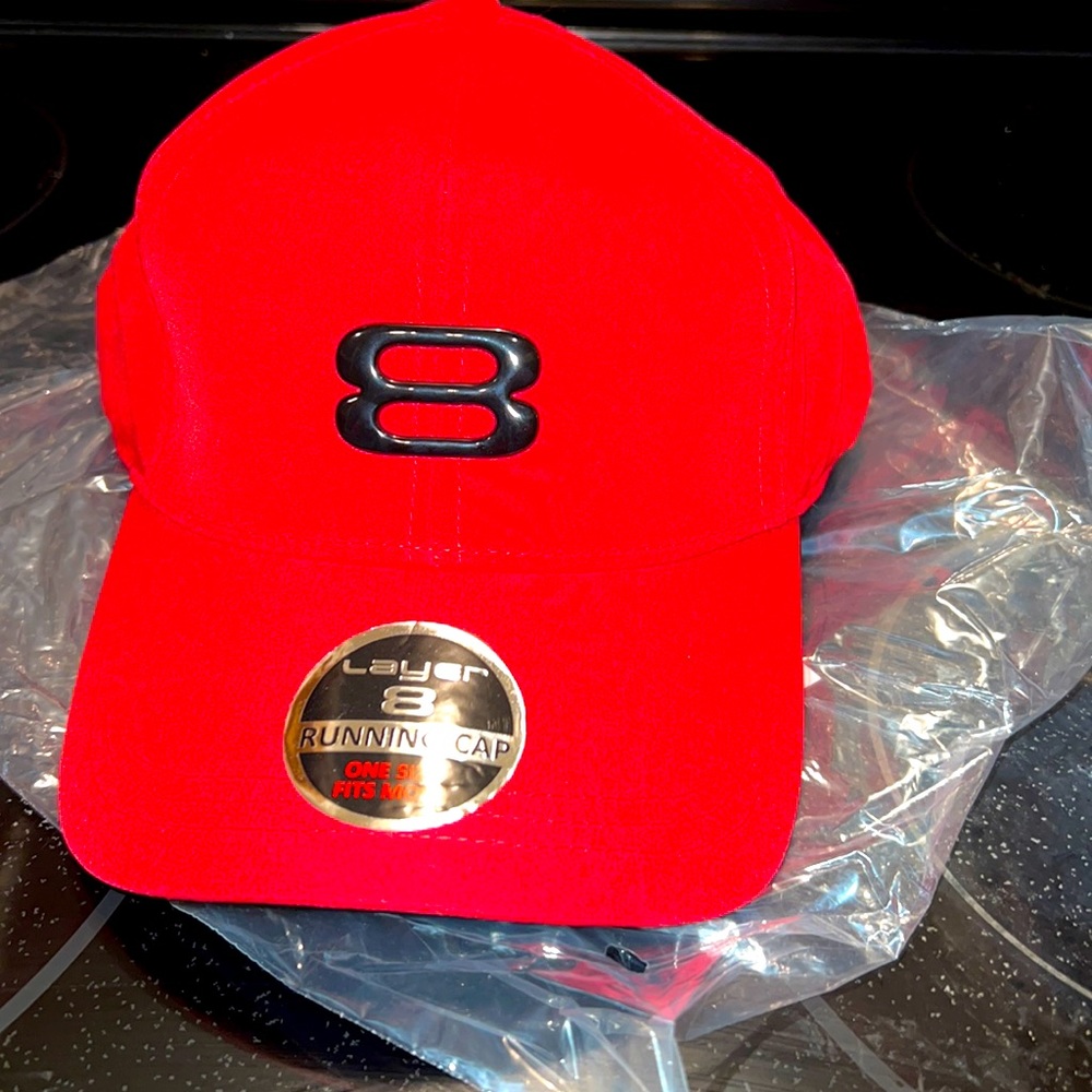 Layer 8 Red Running Cap